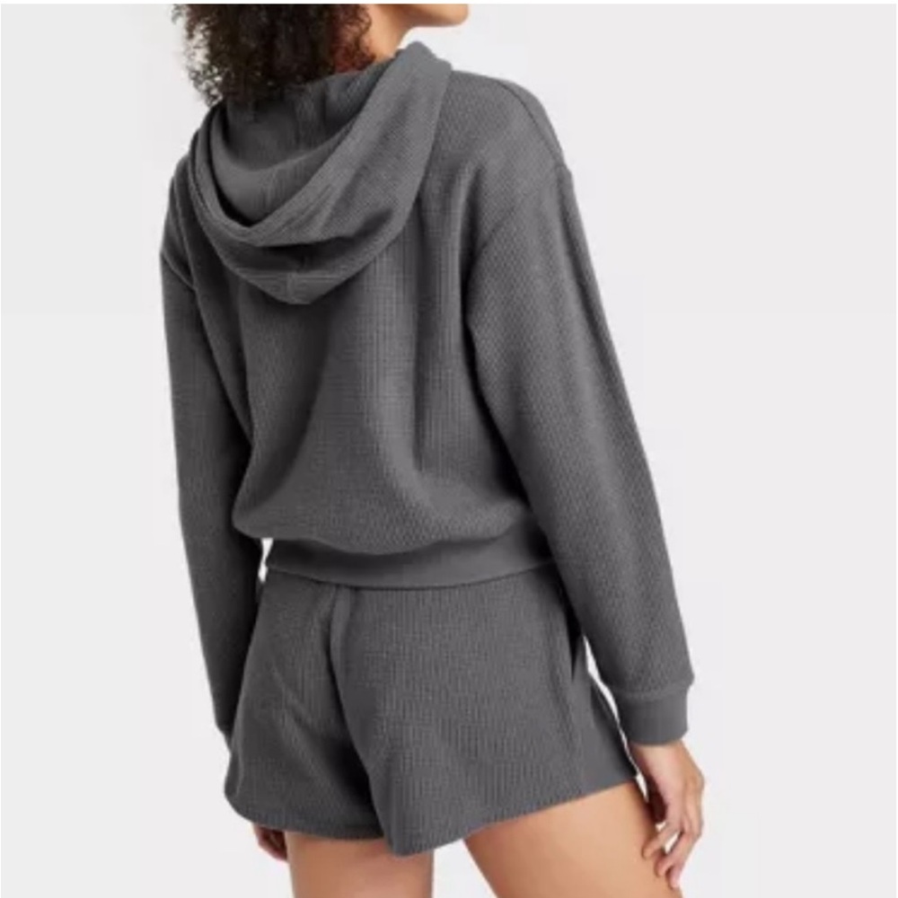 Women's Charcoal Zip-Up Hoodie - Picture 2 of 7
